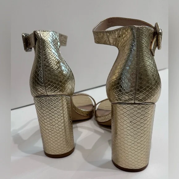 Mix No. 6 Gold Block Heel Sandals - Picture 5 of 12
